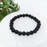 Thumbnail for Black Onyx 8mm Matte Bracelet #LV6368