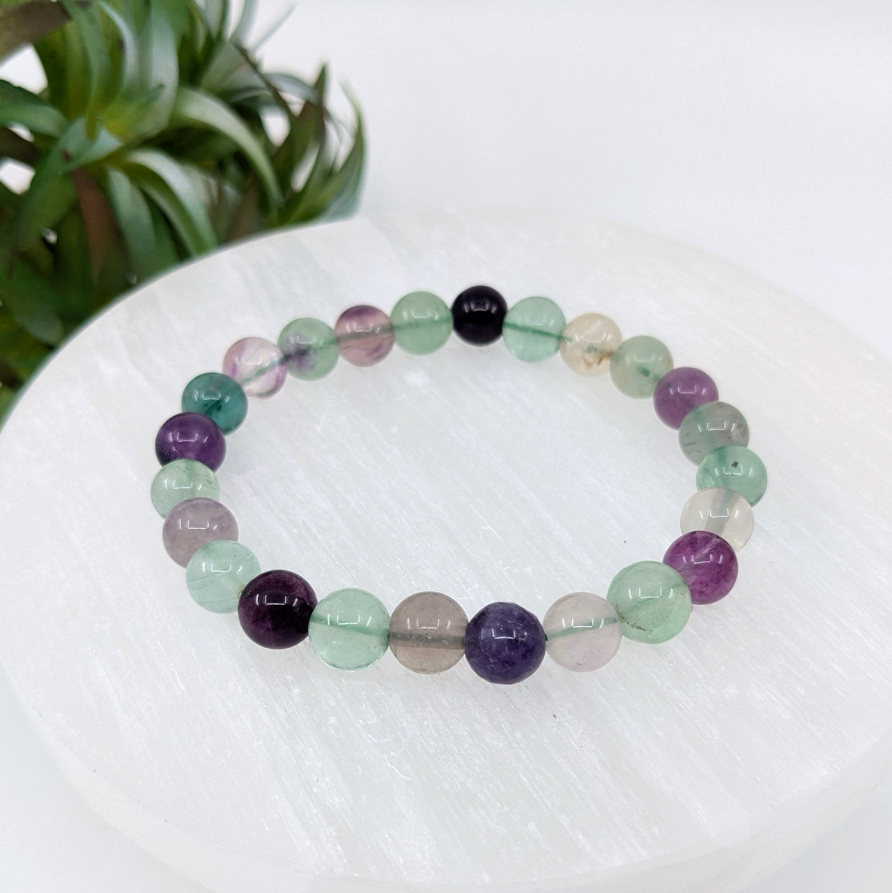 Fluorite  8mm Bracelet #LV6369