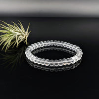 Thumbnail for Clear Quartz  8mm Rondelle Bracelet #LV6372