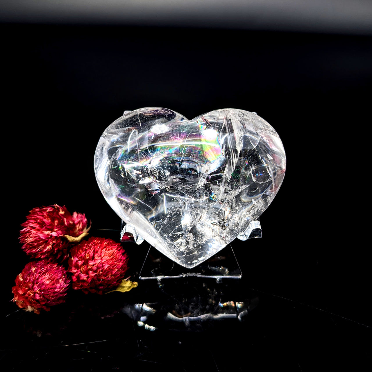 Clear Quartz 2.2" Polished Heart #LV6409