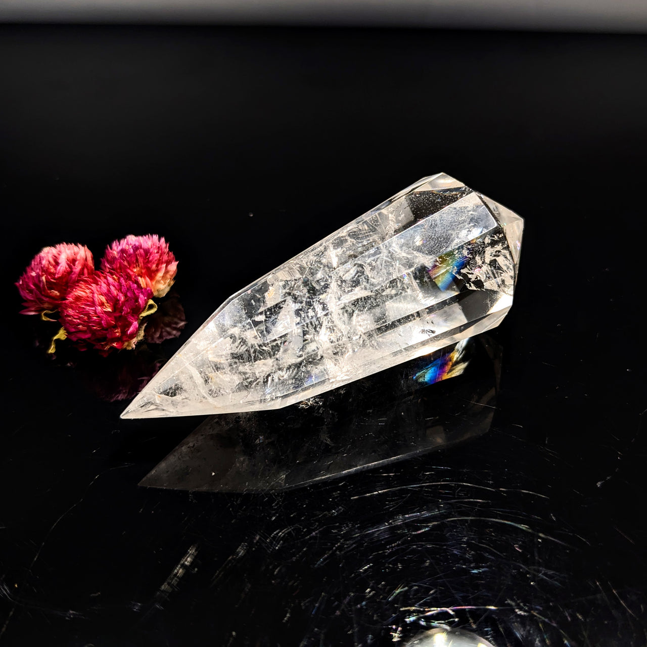 Clear Quartz 3.3" Vogel Wand #LV6418