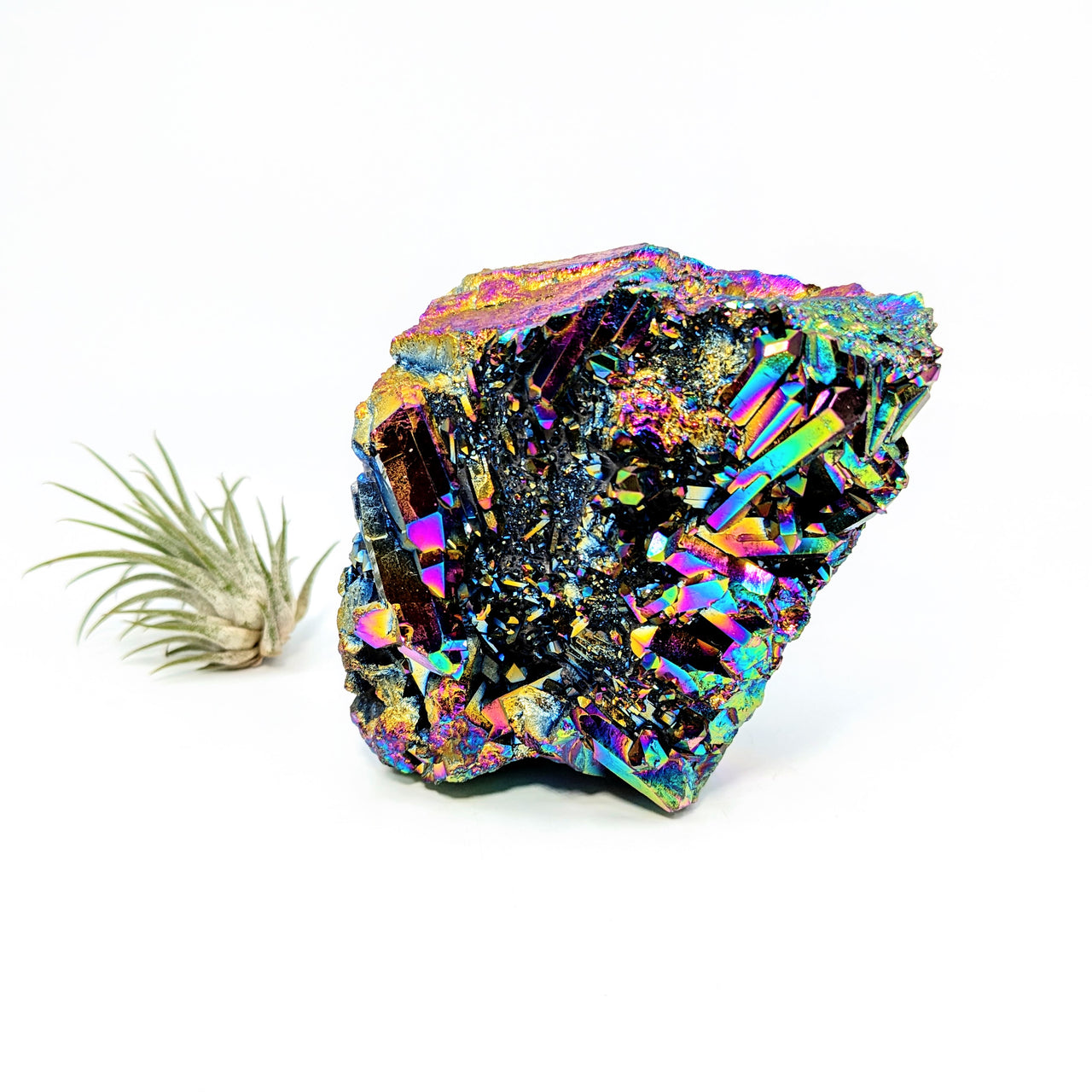 Titanium Aura Quartz 4.2" Druzy Cluster #LV6471