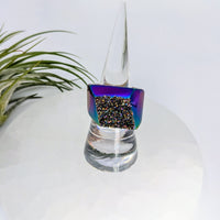 Thumbnail for Jumbo Stone Ring Sz 6.5 Titanium Aura Quartz #LV6519