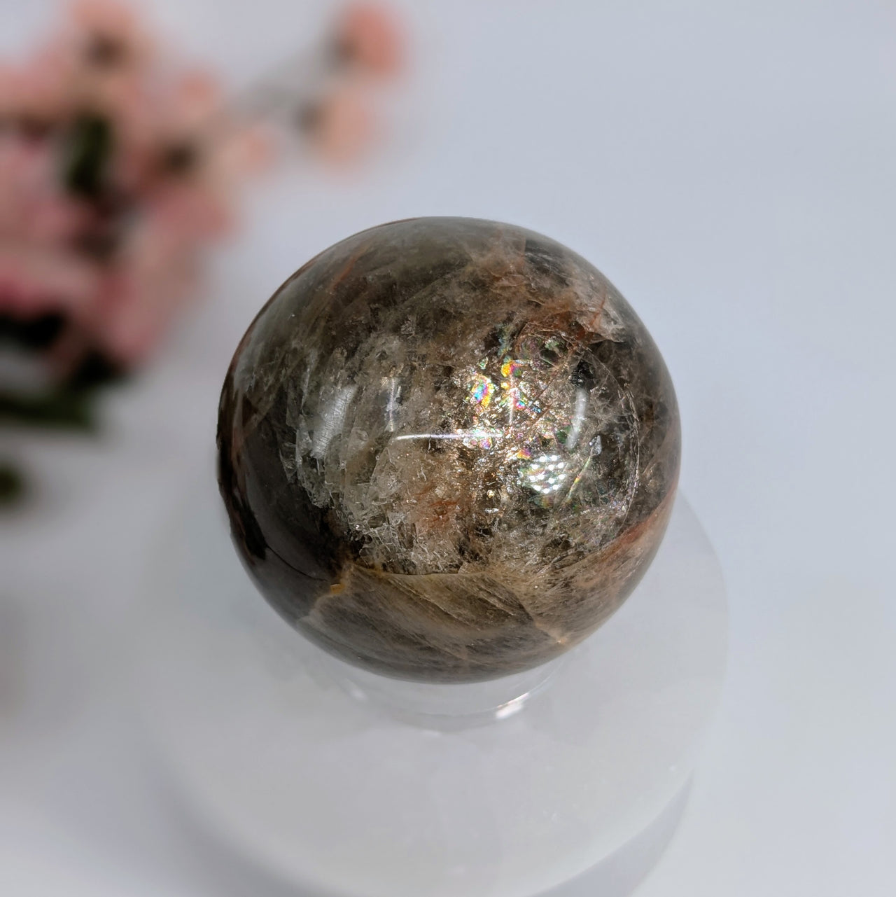 Black Moonstone 2.5" Sphere #LV6574