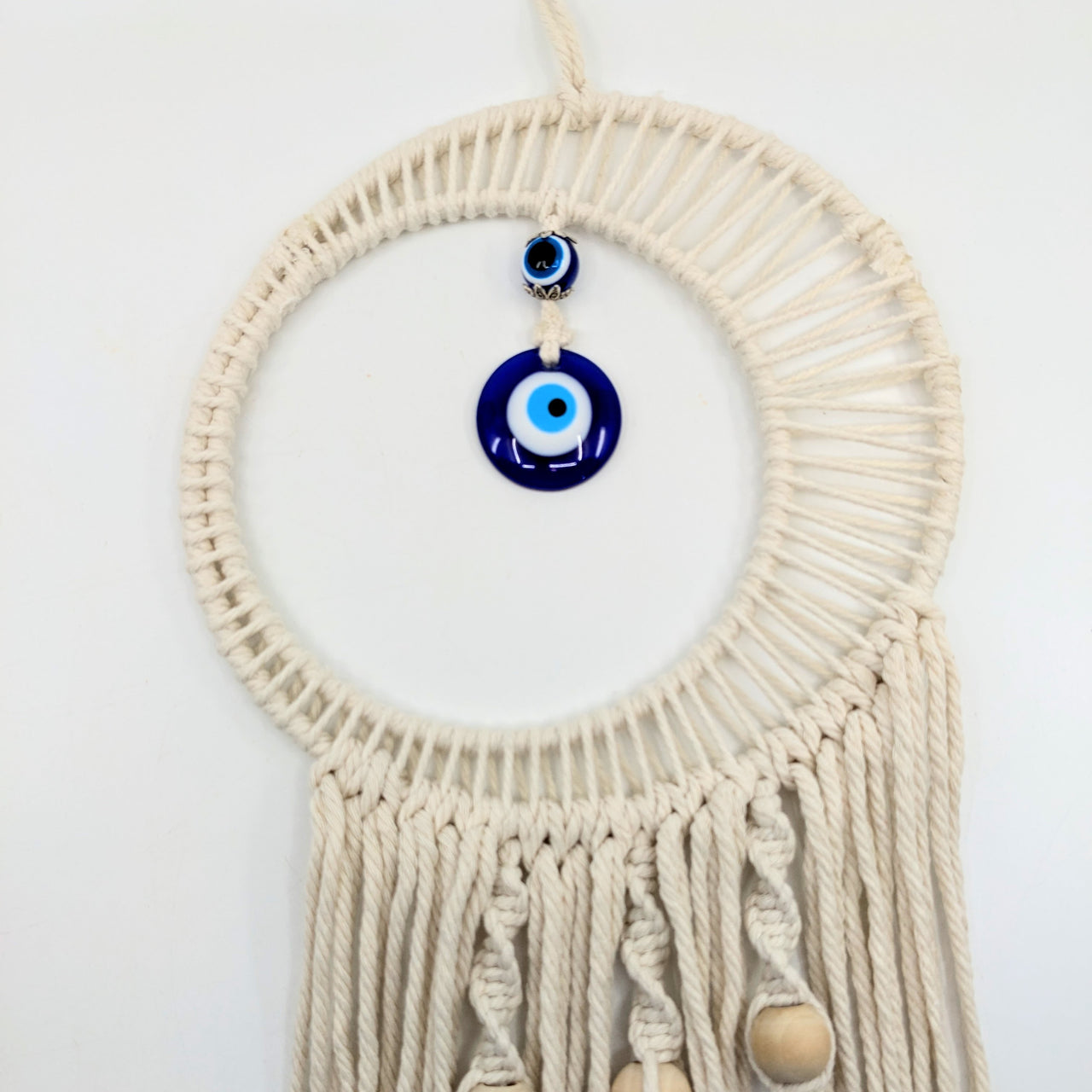 Evil Eye 8" Crescent Moon Dreamcatcher #LV6583