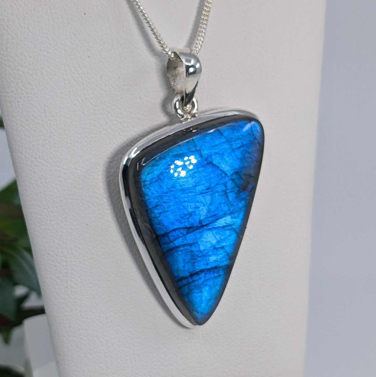 Labradorite 1.4" S.S. Pendant #LV6707