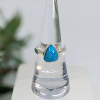 Thumbnail for Turquoise Sz 6.5 S.S. Triangle Ring #LV6711