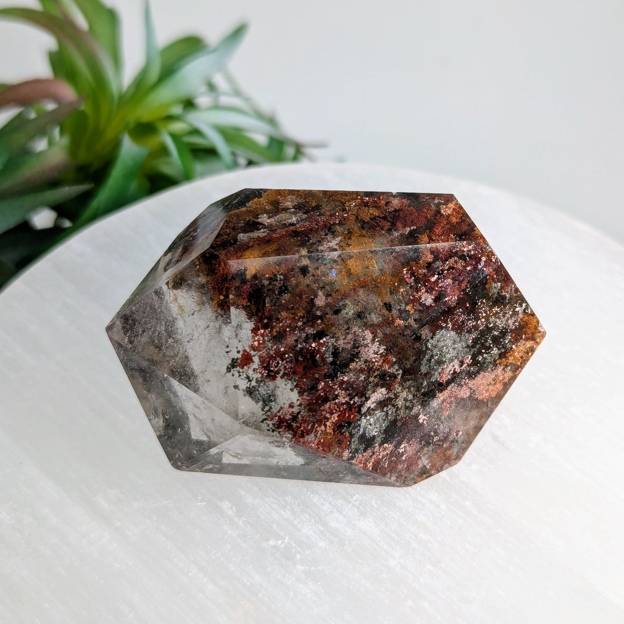 Garden Quartz 2.2" Geo Cut Pebble #LV8863