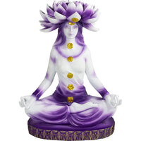 Thumbnail for Lotus Chakra Goddess Polyresin Backflow Incense Burner #Q409