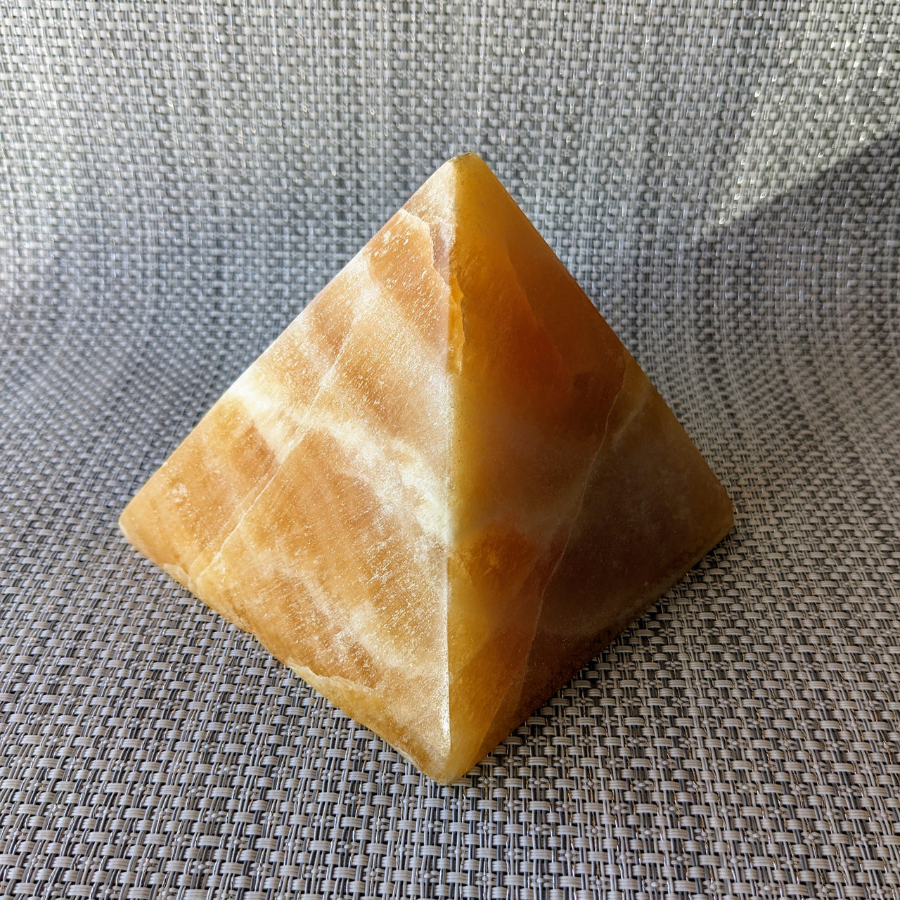 Orange Calcite 4.3" Pyramid #LV5430