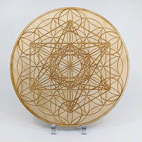 Thumbnail for Metatron's Cube Flower of Life Alder Wood Grid #K051