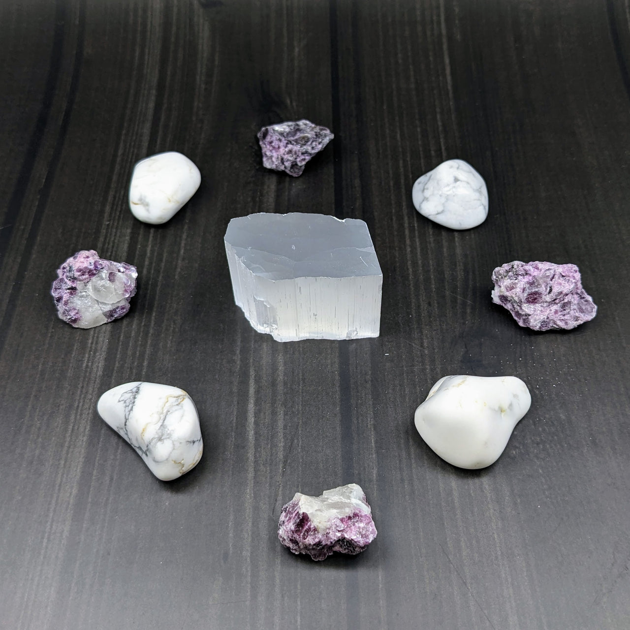 Set of Stones for Sacred Crystal Grid for Restful Sleep #LV3093