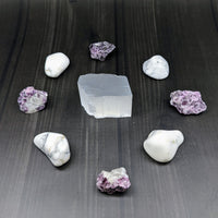 Thumbnail for Set of Stones for Sacred Crystal Grid for Restful Sleep #LV3093