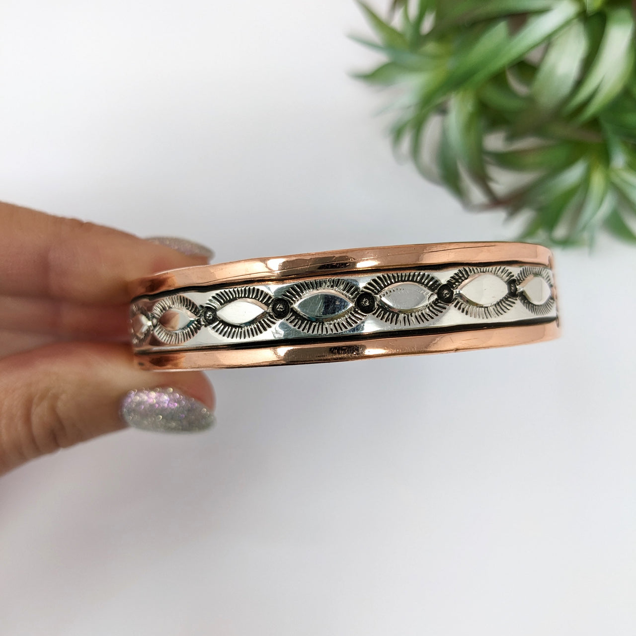 Copper & Silver 2.5" Cuff Bracelet, You Pick Style #LV2767