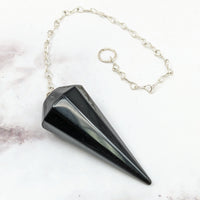 Thumbnail for Black Obsidian Pendulum #J141