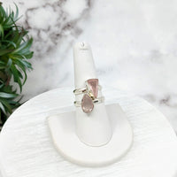 Thumbnail for Rose Quartz Faceted Sterling Silver Ring Size 6 - 8 #LV3217