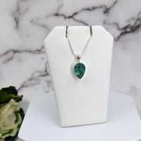 Thumbnail for Fluorite Faceted Sterling Silver Pendant Green & Blue #LV3325