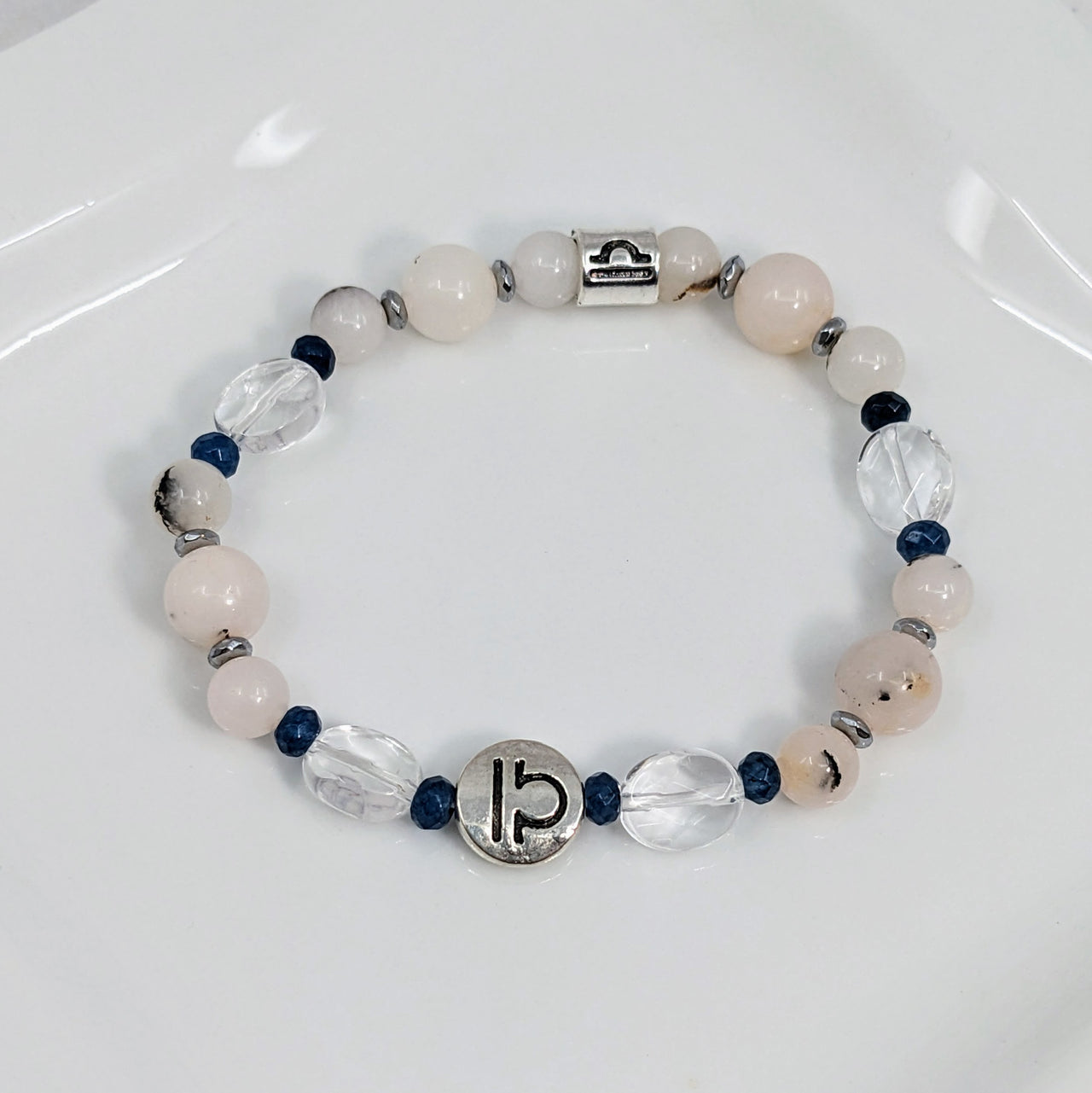Libra Zodiac Handmade Beaded Bracelet 7" Astrology Sign Jewelry #LV2886