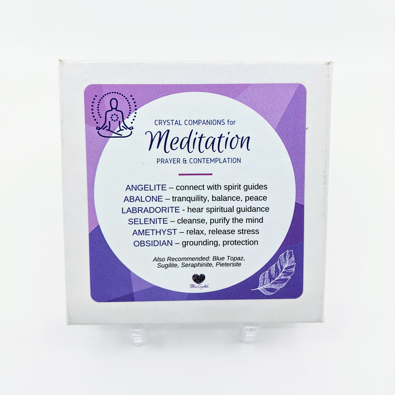 Meditation & Prayer Crystal Companion Set w Gift Box #SK6973
