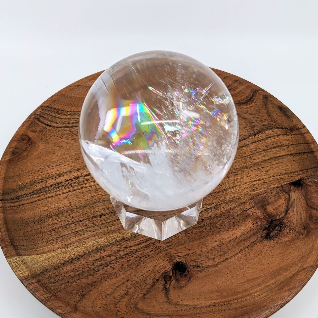 Clear Quartz Sphere 3" + Stand, Extra Quality #LV2192