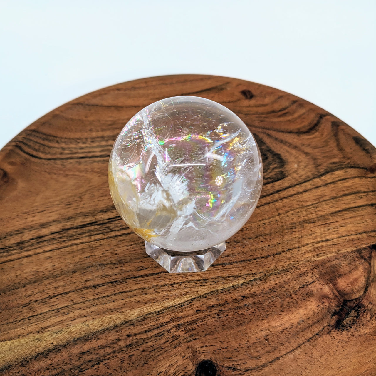 Clear Quartz Sphere 54 mm + Stand, Extra Quality #LV2190