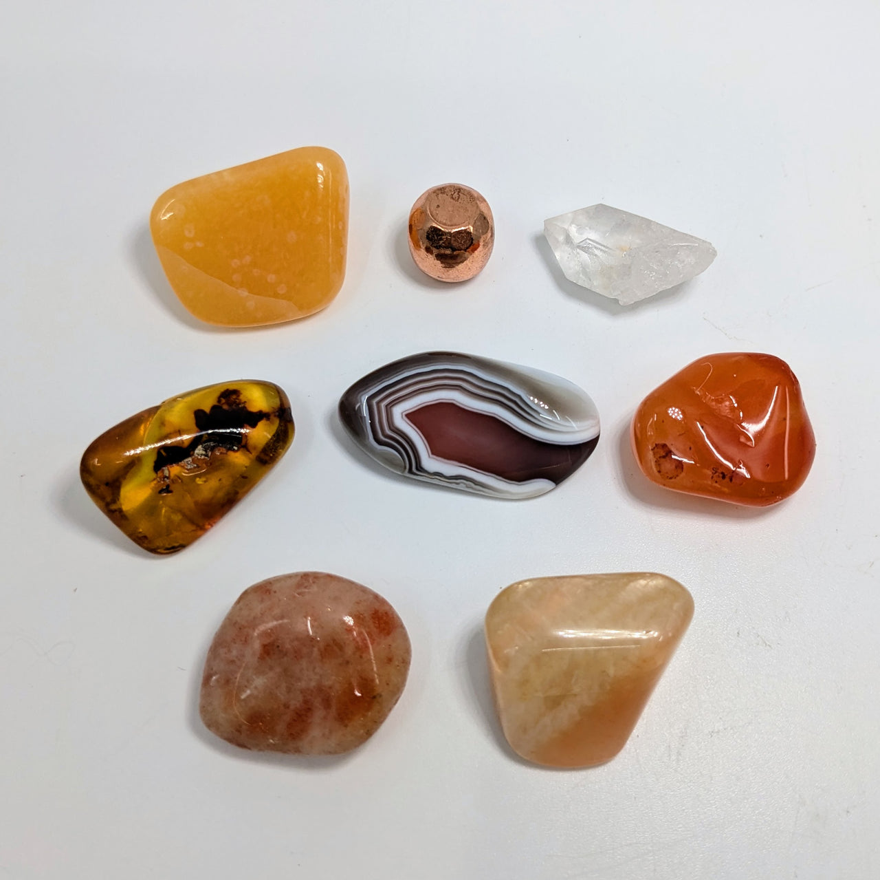 Sacral Chakra Crystal Companion 7 Stone Set #KS002