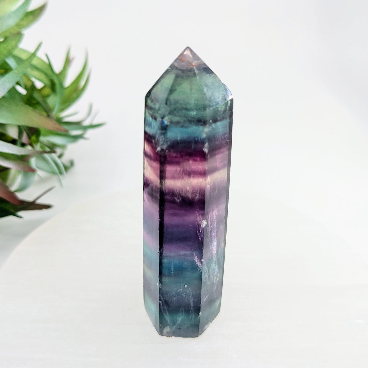 Rainbow Fluorite Tower 3" #LV6086