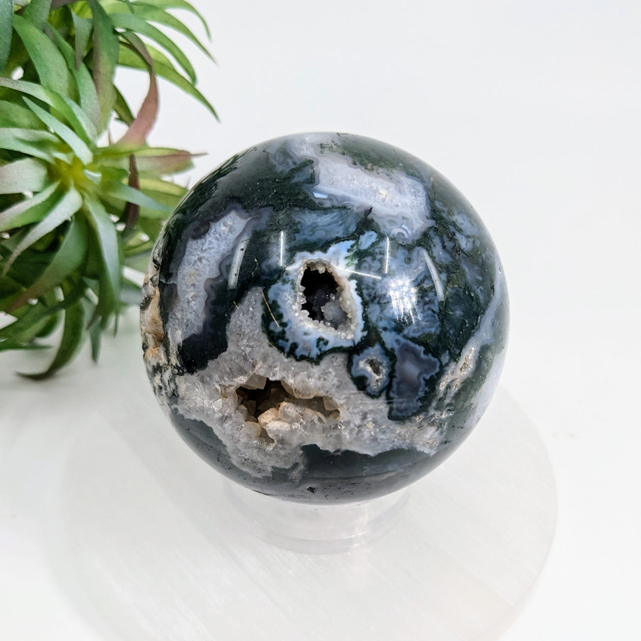 Moss Agate Sphere 2.75" #LV6097