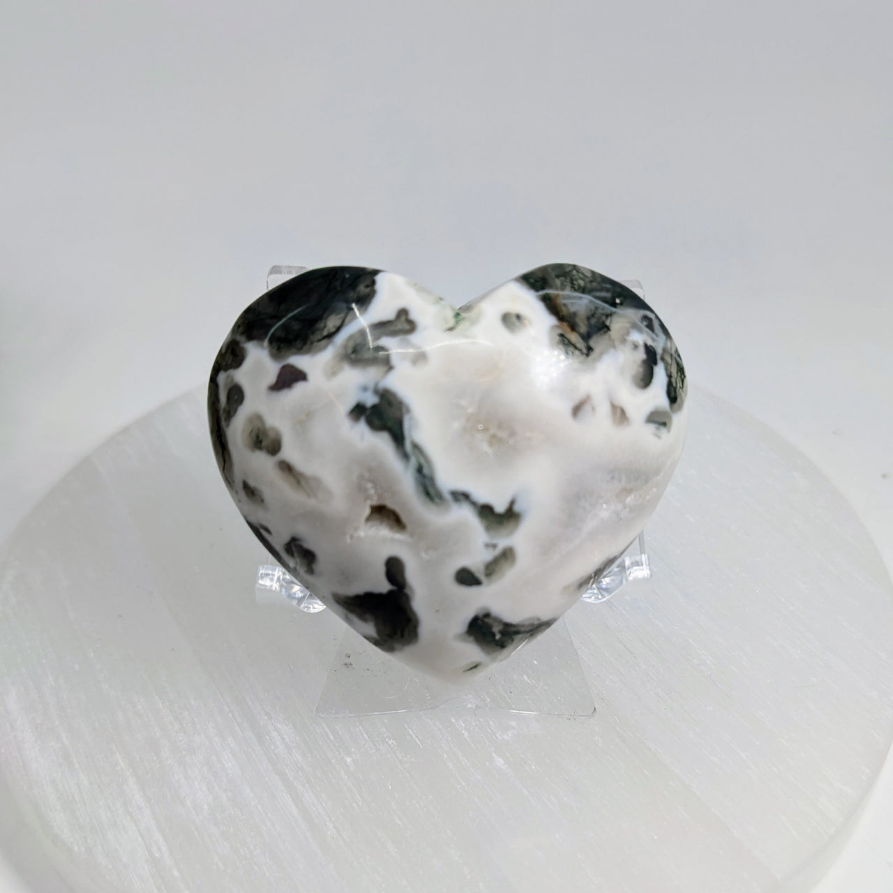 Moss Agate Heart 2" #LV6098