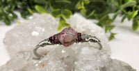 Thumbnail for Pink Tourmaline Gemstone Wire Wrapped Bangle Cuff Bracelet #LV4379