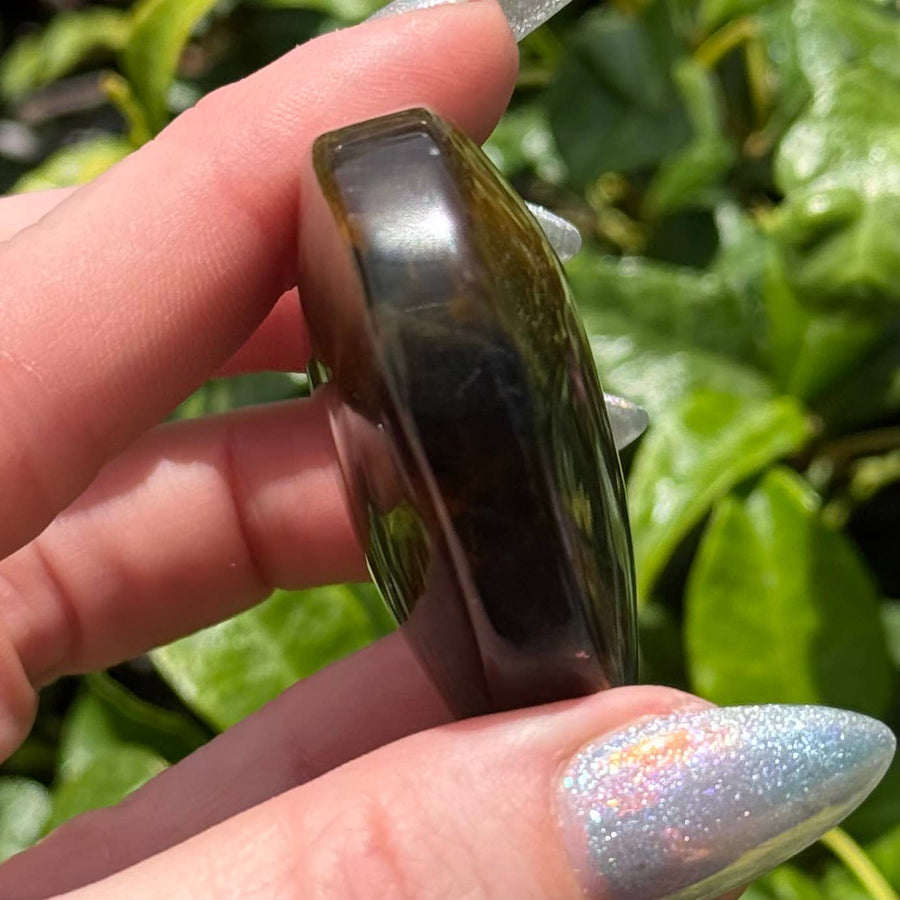 Blue and Gold Tiger Eye Heart #BC0566