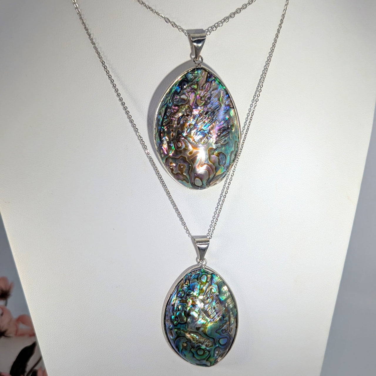 Abalone Shell 19’’ Teardrop Pendant Necklace #LV9203 - $54