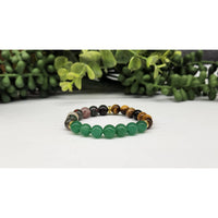 Thumbnail for Abundance Bracelet - Green Jade Tiger’s Eye Bloodstone