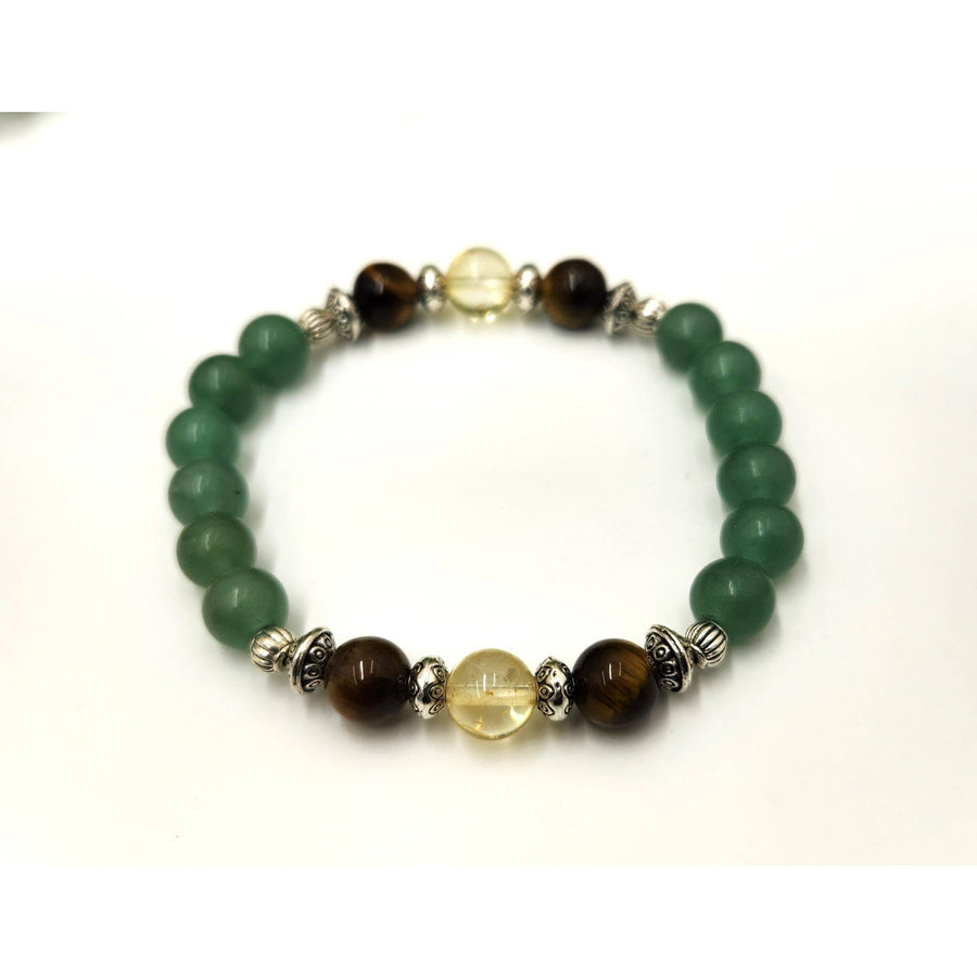 Abundance Citrine Tiger Eye Green Aventurine Bracelet 8mm LV9501