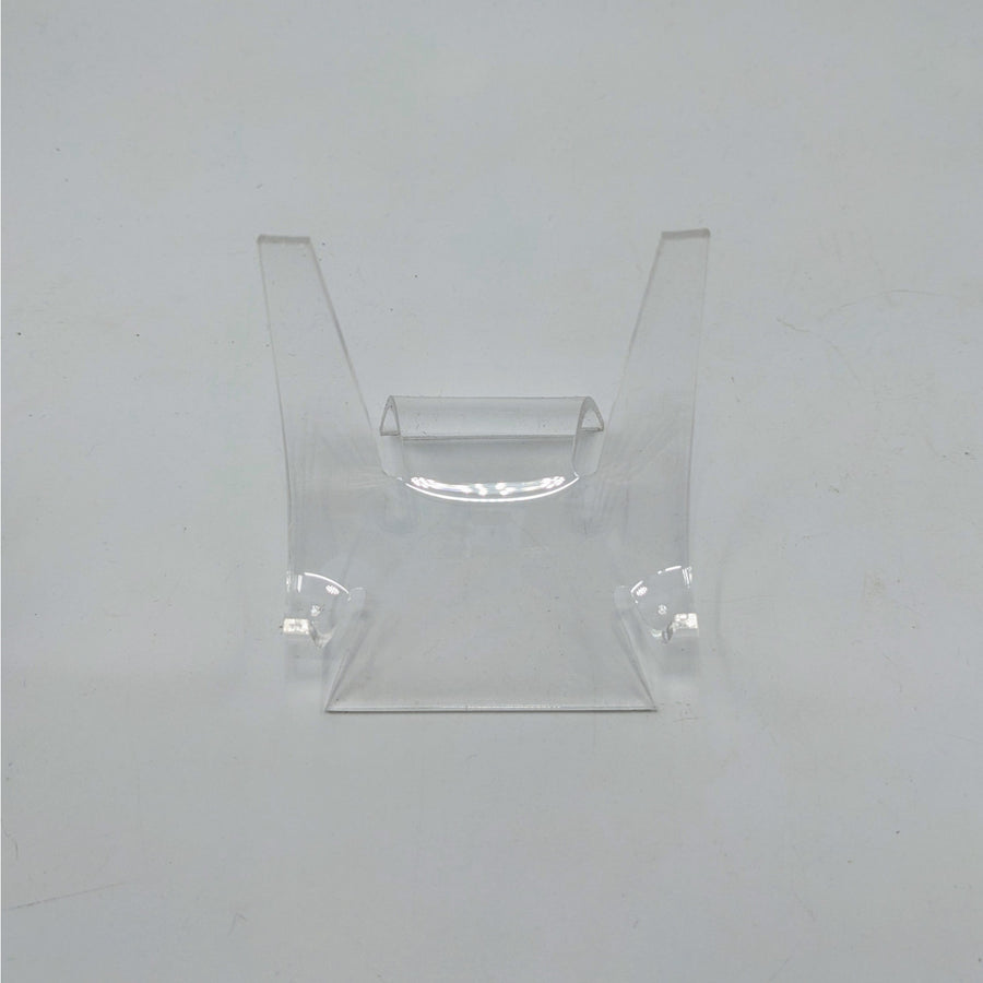Clear acrylic display stand with curved front edge for Acrylic & Metal Stands #Q152