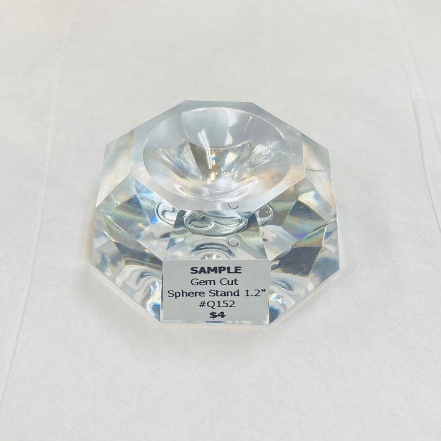 Clear crystal gem-cut display stand for ring holder in Acrylic & Metal Stands Q152