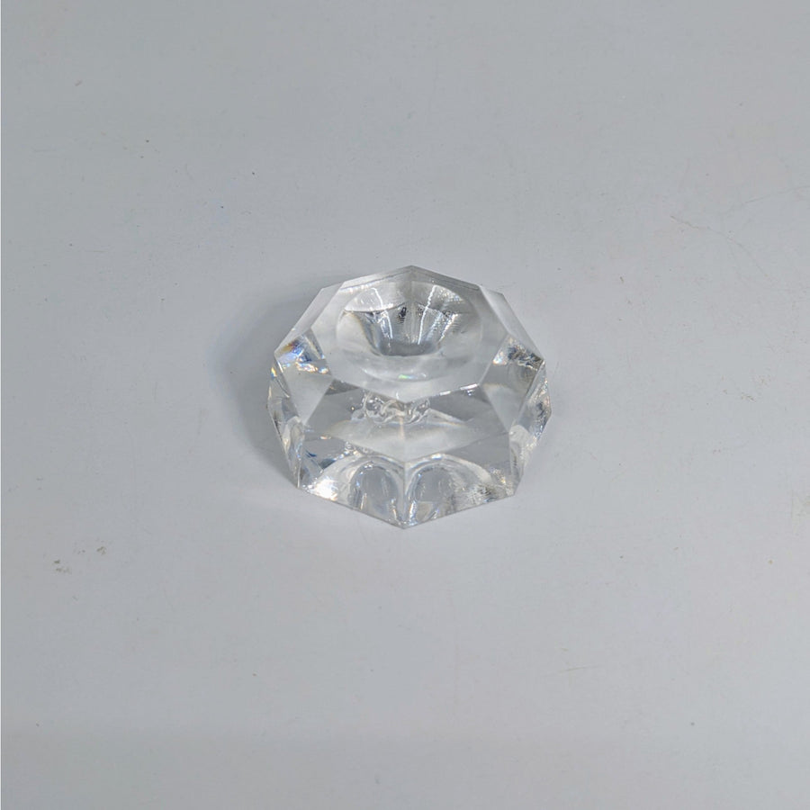 Clear octagonal crystal bead with faceted edges for Acrylic & Metal Stands Q152 ring holder