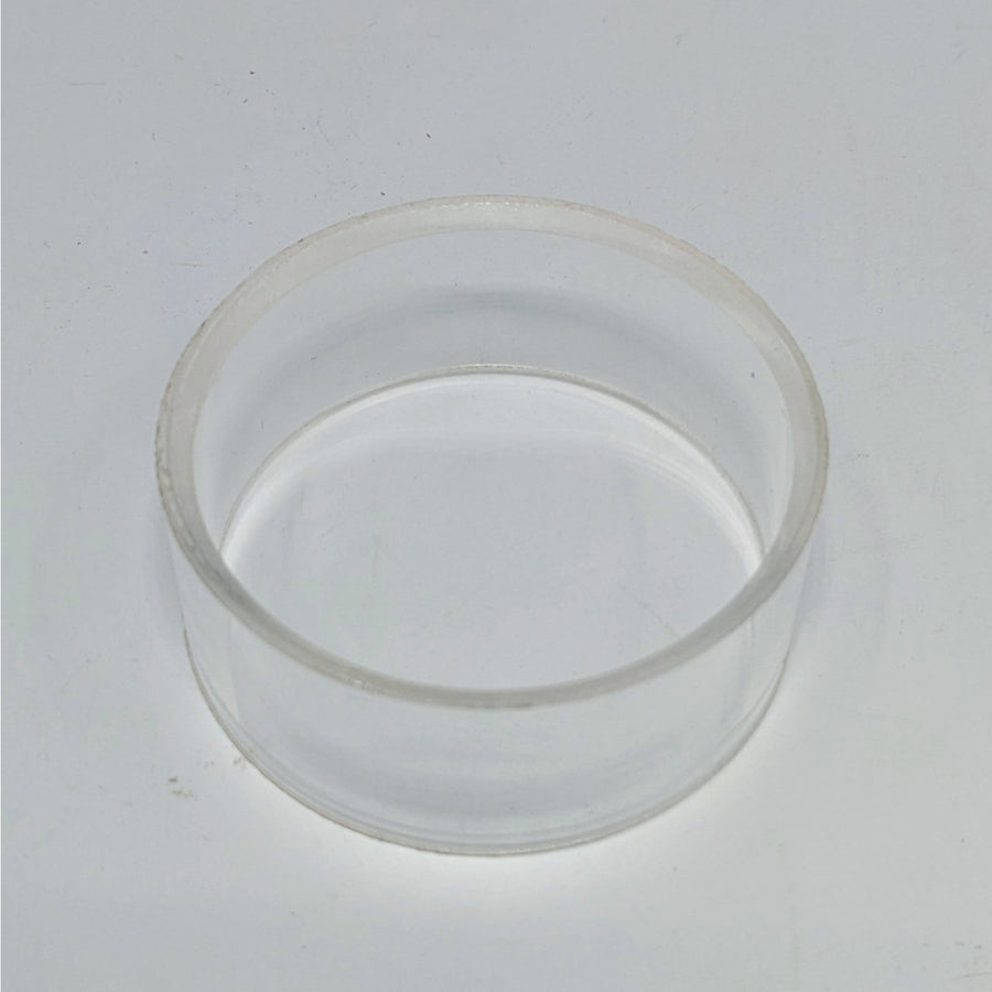 Clear glass circular container for use with Acrylic & Metal Stands Q152 deep easel stand