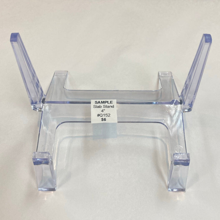 Clear plastic display stand with four legs for the Acrylic & Metal Stands Q152