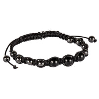 Adjustable Hematite Crystal & Gemstone Beaded Bracelet #BC0511