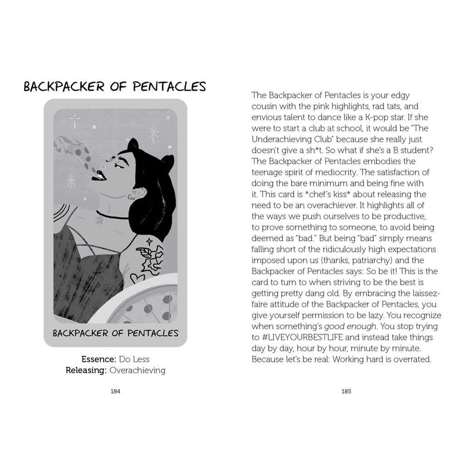 Adventure Tarot by Elizabeth Su featuring an edgy character tarot card