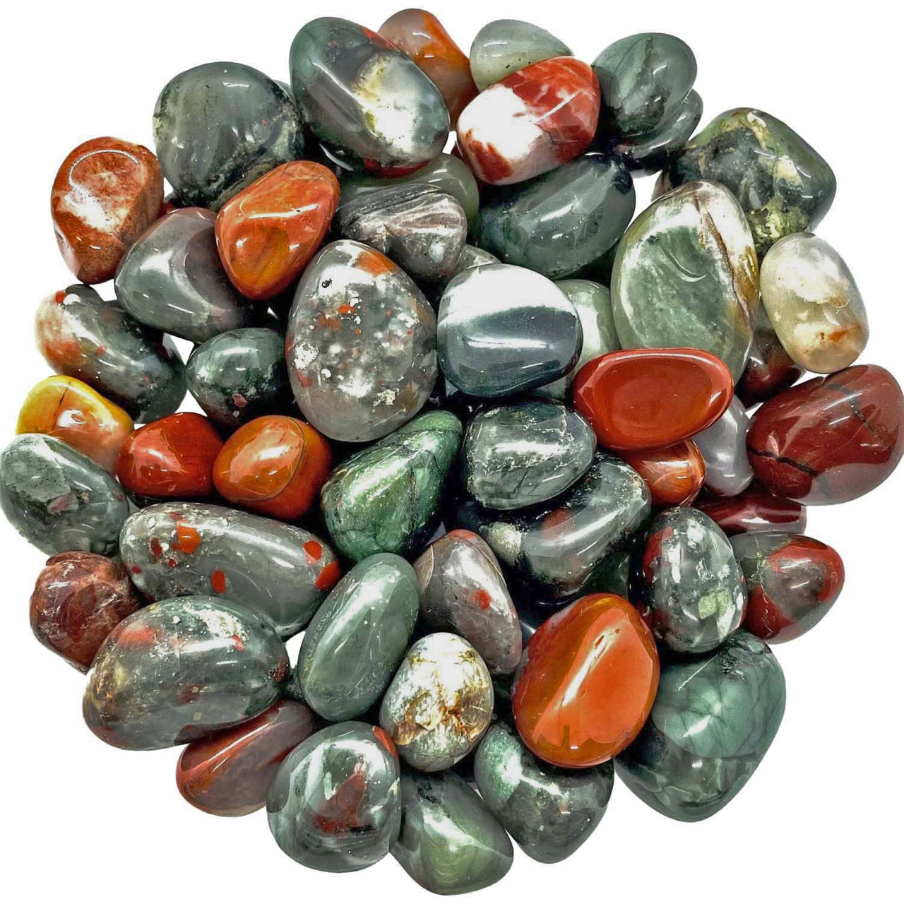 African Bloodstone Tumbled Stone #SK0457 - $2.95