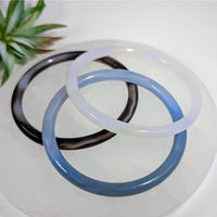 Agate Chalcedony 2.5’’ Crystal Bangle Bracelet #LV9649 $49