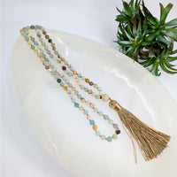 Thumbnail for Amazonite Beaded 19’’ Mala Necklace #LV6198 - $35