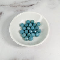 Thumbnail for A bowl of blueberries on a marble counter with Amazonite Faceted 8 mm Bead 6 Pack #LV3609