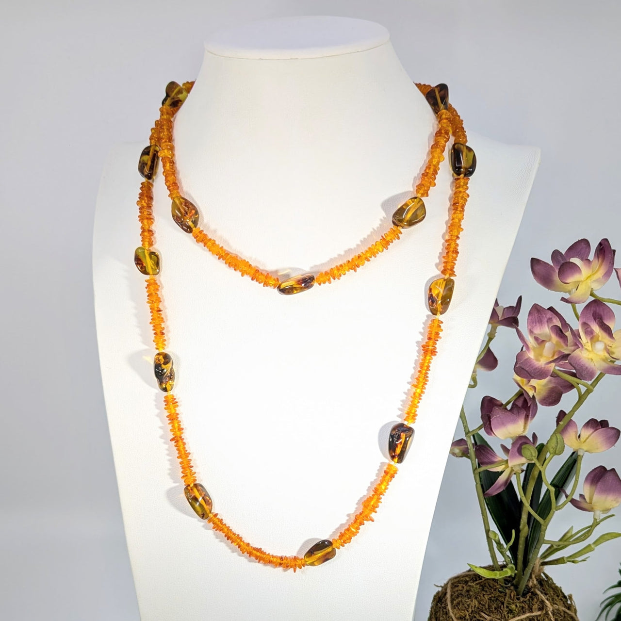 Amber 38’’ Beaded Necklace #LV9764 - $55