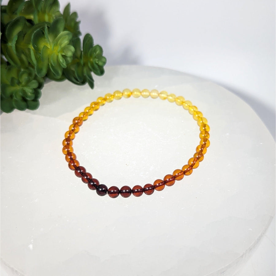 Amber 7.5’’ Tri-Color Bracelet with gradient beads #BC0272