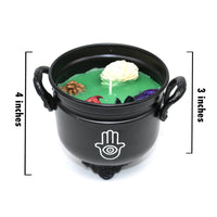 Amber Patchouli / Hamsa Hand Cauldron Candle (11.5 oz)