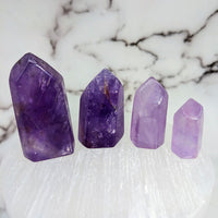 Thumbnail for Amethyst crystal points from 1.2’ to 2.8’ in size, product name: Tower #LV2552