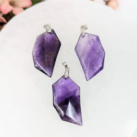 Amethyst 1.5’’ Faceted Wing Pendant #LV9702 - $15